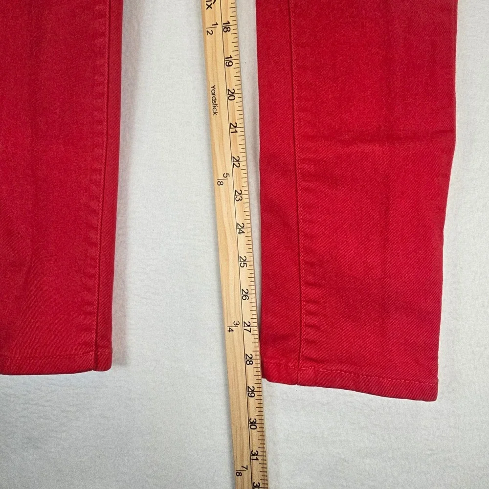 Blue Asphalt Red Skinny Jeans Womens Size 1 Low Rise Stretch Denim Pants
